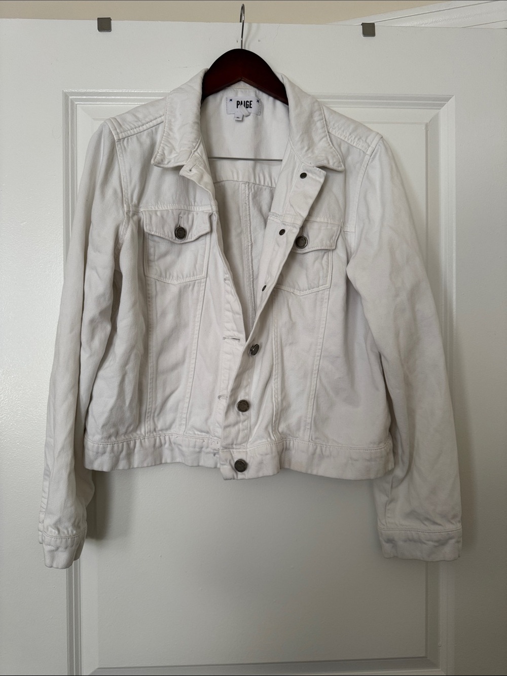 PAIGE White Denim Jacket